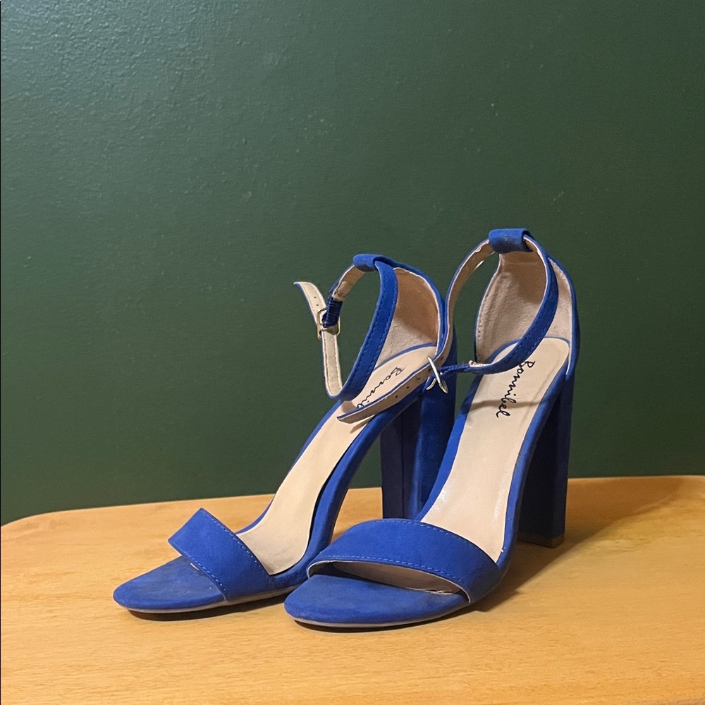 Bonnibel Royal Blue Ankle Strap Heels